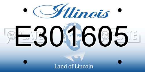 E301605 Illinois License Plate