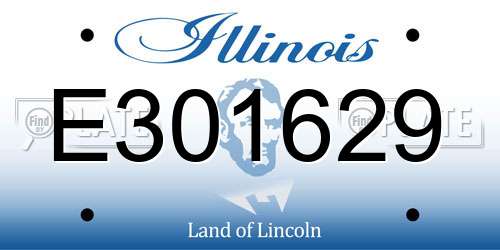E301629 Illinois License Plate