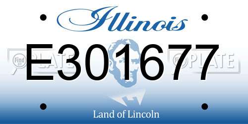 E301677 Illinois License Plate