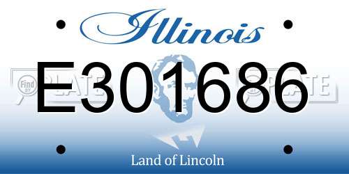 E301686 Illinois License Plate