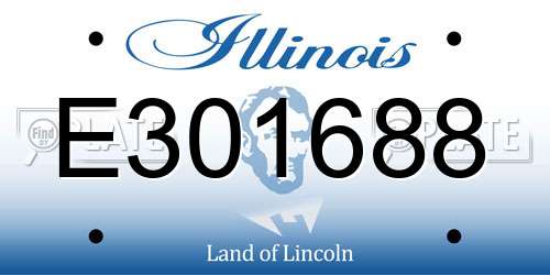 E301688 Illinois License Plate