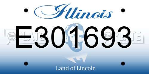 E301693 Illinois License Plate