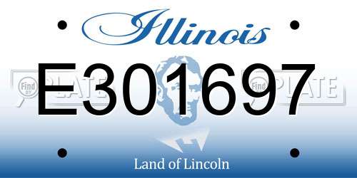 E301697 Illinois License Plate