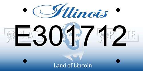 E301712 Illinois License Plate