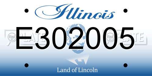 E302005 Illinois License Plate