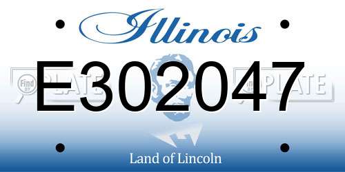 E302047 Illinois License Plate