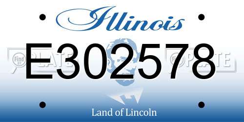 E302578 Illinois License Plate