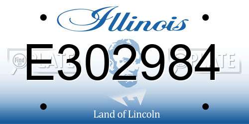 E302984 Illinois License Plate