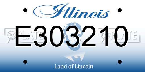 E303210 Illinois License Plate