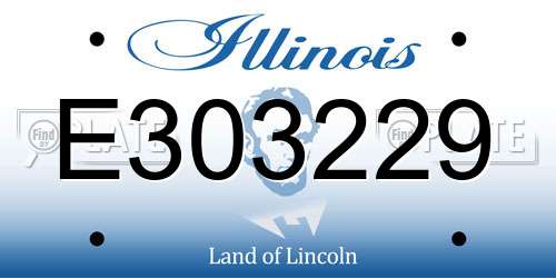 E303229 Illinois License Plate
