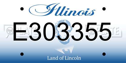 E303355 Illinois License Plate