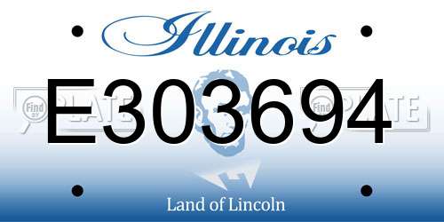 E303694 Illinois License Plate
