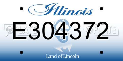 E304372 Illinois License Plate