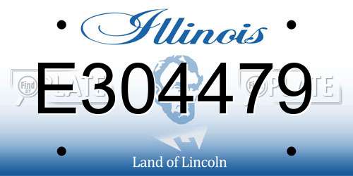 E304479 Illinois License Plate