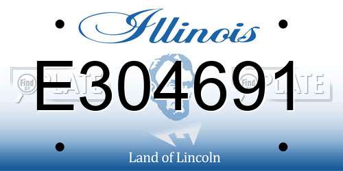 E304691 Illinois License Plate