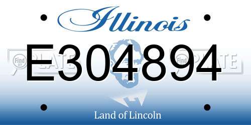E304894 Illinois License Plate