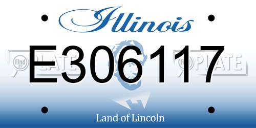 E306117 Illinois License Plate