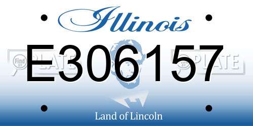 E306157 Illinois License Plate