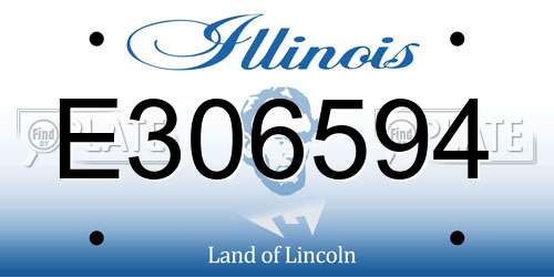 E306594 Illinois License Plate