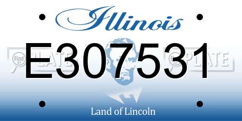 E307531 Illinois License Plate