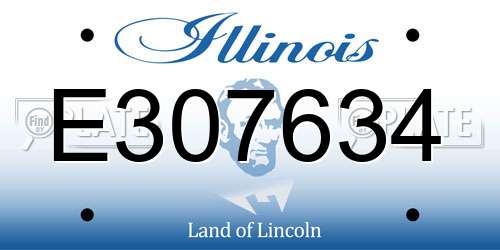 E307634 Illinois License Plate