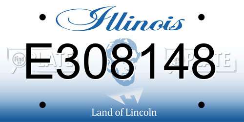E308148 Illinois License Plate