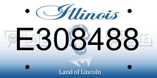 E308488 Illinois License Plate