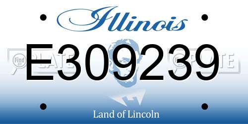 E309239 Illinois License Plate