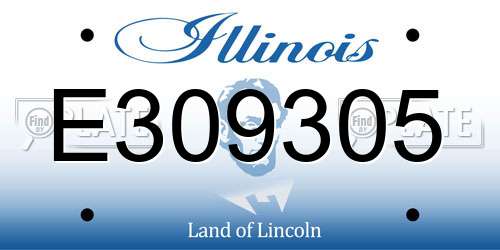 E309305 Illinois License Plate