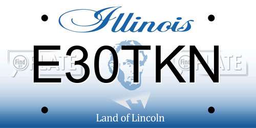 E30TKN Illinois License Plate