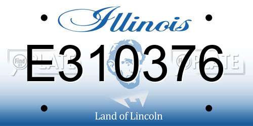 E310376 Illinois License Plate