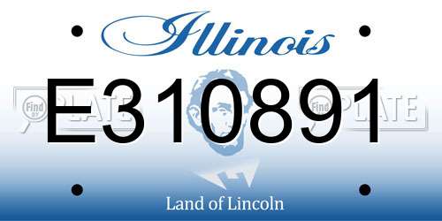 E310891 Illinois License Plate