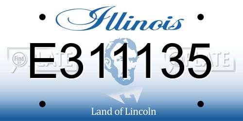 E311135 Illinois License Plate