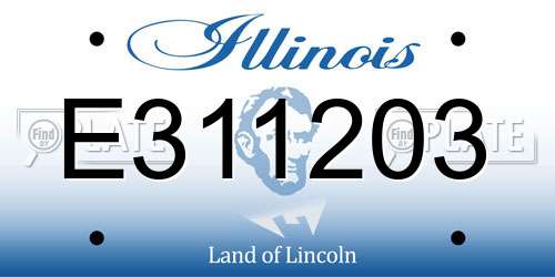 E311203 Illinois License Plate