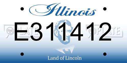 E311412 Illinois License Plate