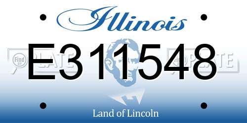 E311548 Illinois License Plate