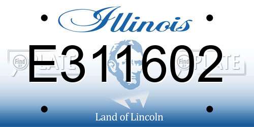 E311602 Illinois License Plate