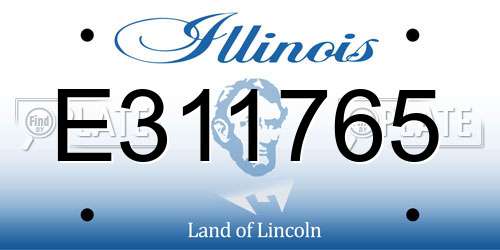 E311765 Illinois License Plate