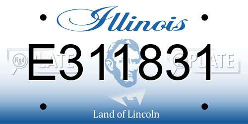 E311831 Illinois License Plate