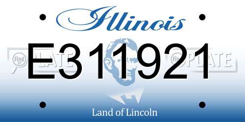 E311921 Illinois License Plate