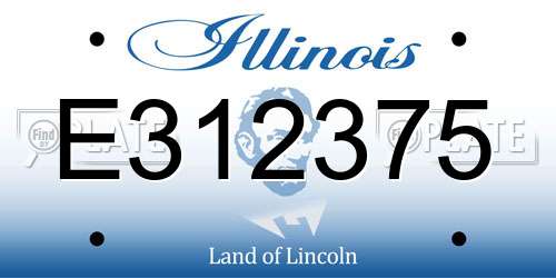 E312375 Illinois License Plate