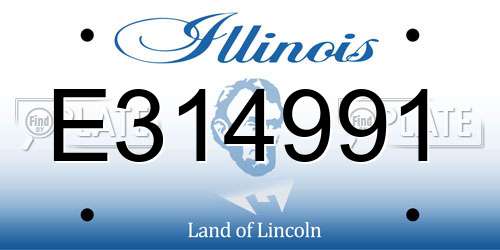 E314991 Illinois License Plate