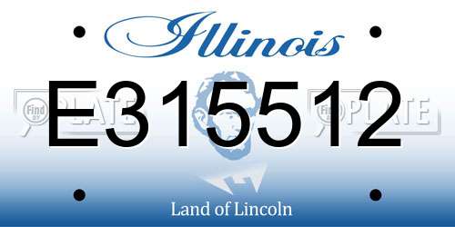 E315512 Illinois License Plate