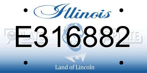 E316882 Illinois License Plate