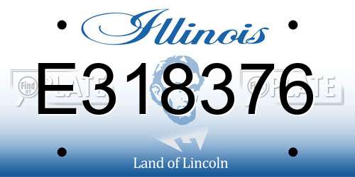 E318376 Illinois License Plate