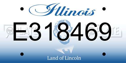 E318469 Illinois License Plate