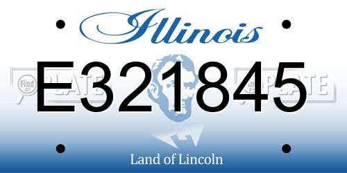 E321845 Illinois License Plate