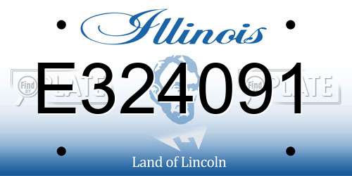 E324091 Illinois License Plate