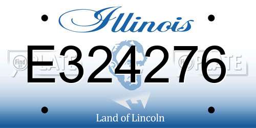 E324276 Illinois License Plate