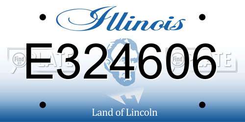 E324606 Illinois License Plate